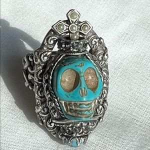 Ollipop (Sweet Romance) Turquoise Skull Ring